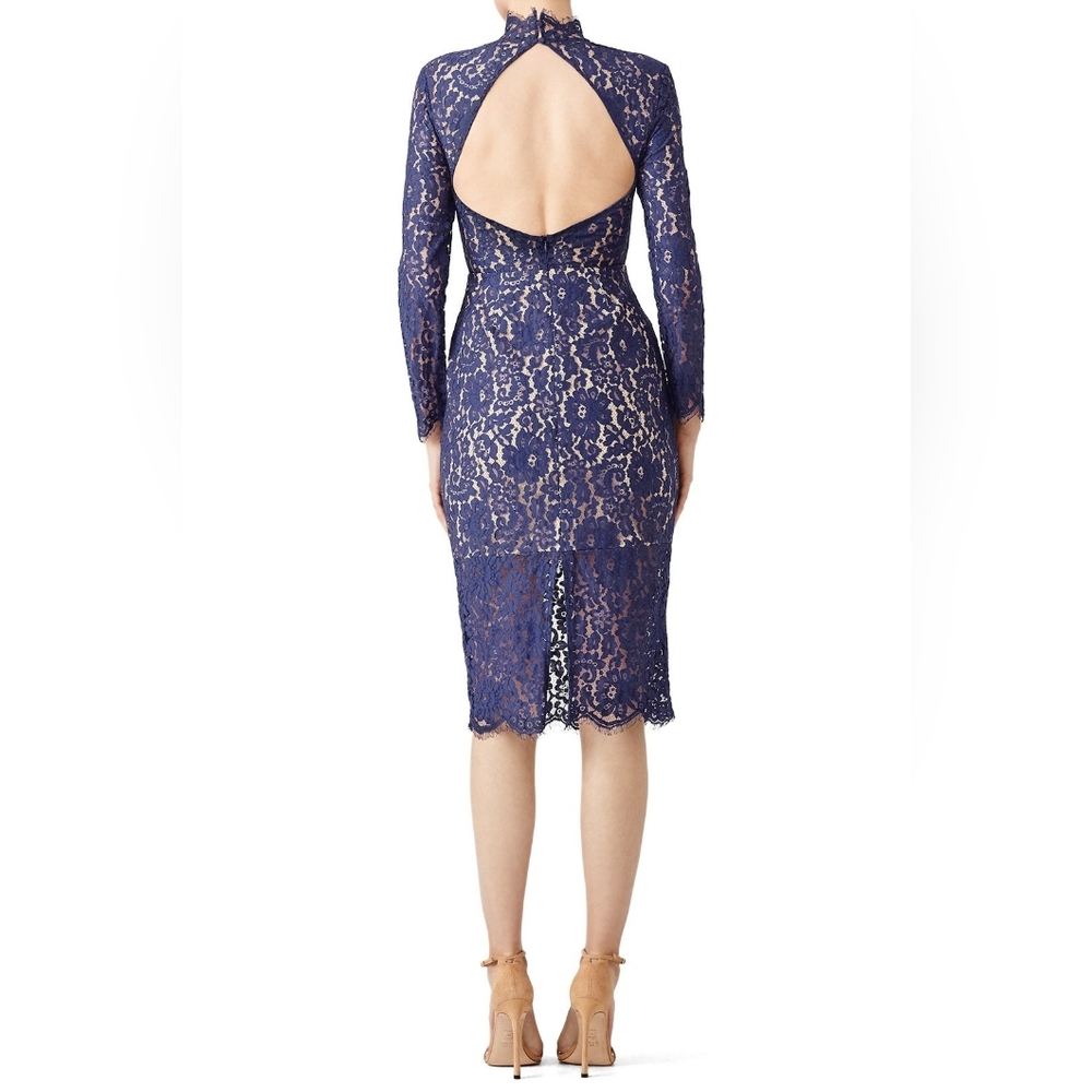KEEPSAKE the Label Navy Lace Long Sleeve Dress